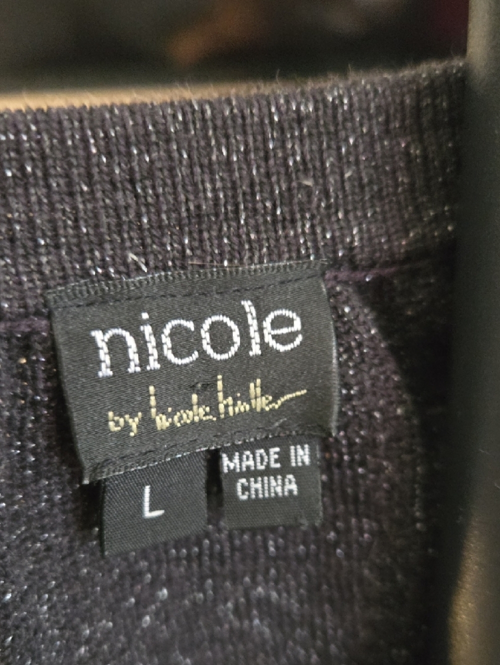 Nicole Shimmering Dark Gray Short-Sleeve Cropped Sweater - Picture 2 of 6